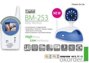 2.4GHz Wireless Digital Baby Monitor 150m communication range;