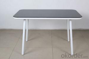 Modern Design Simple Glass with Panel Dining Table