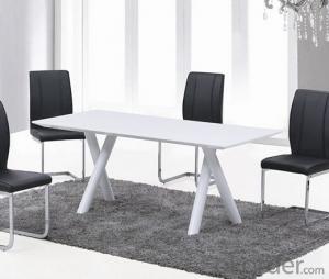 White High Gloss  Dining Table, Fashionable Choice System 1
