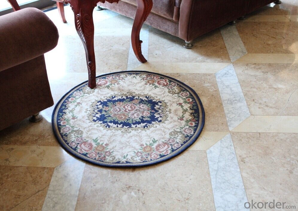 Round Polyester Jacquard  Floor Rug with Good Quality