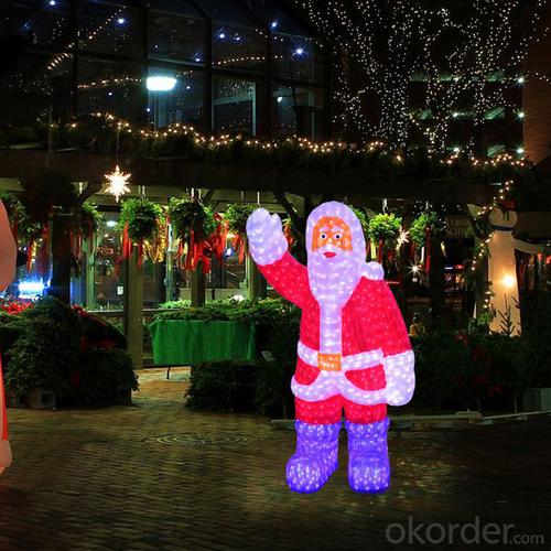 Santa Claus 28CM 24 Led Street Motif Light With CE ROHS Certificate System 1