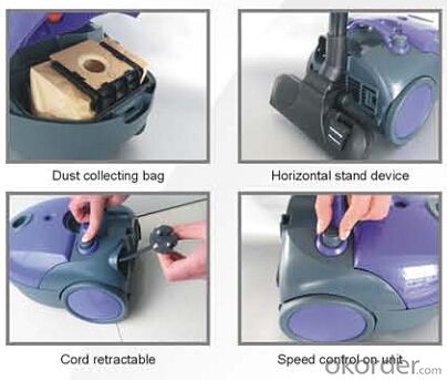 Powerful Bagged Canister Vacuum Cleaner with ERP Class A