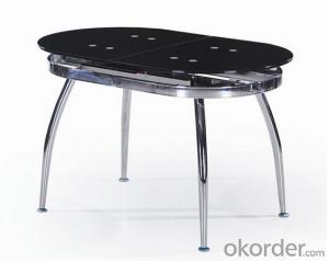 Popular Glass  and Chromed Frame Dining Table System 1