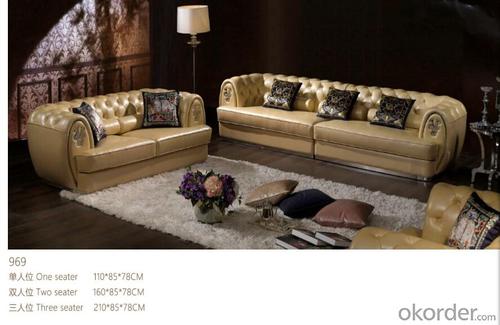 CNBM bounded leather chesterfield sofa CMAX-05 System 1