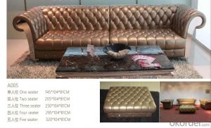CNBM bounded leather chesterfield sofa CMAX-04 System 1