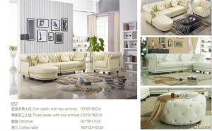 CNBM bounded leather chesterfield sofa CMAX-07 System 1