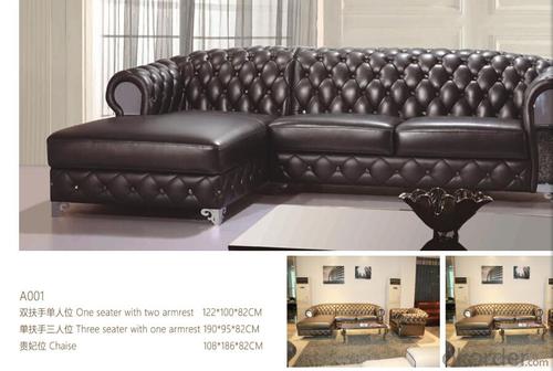 CNBM bounded leather chesterfield sofa CMAX-02 System 1