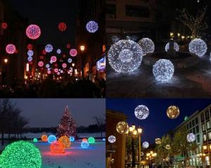 3D LED Holiday Light In Ball Design IP44 Made In China