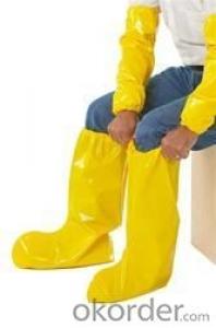Latex boot cover Large High quality Yellow System 1