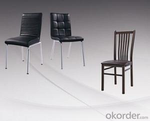 Leather Seat and Chromed Steel Dinning Chair