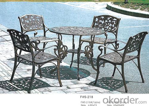 Metal Table  and Garden Rattan Dining Set Outdoor Chair Patio Furniture System 1