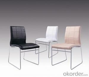 Dinning Chair by PVC Leather  and Chromed Steel Legs