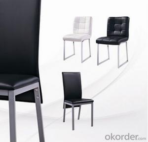 PVC Leather and Chromed Steel Dinning Chair