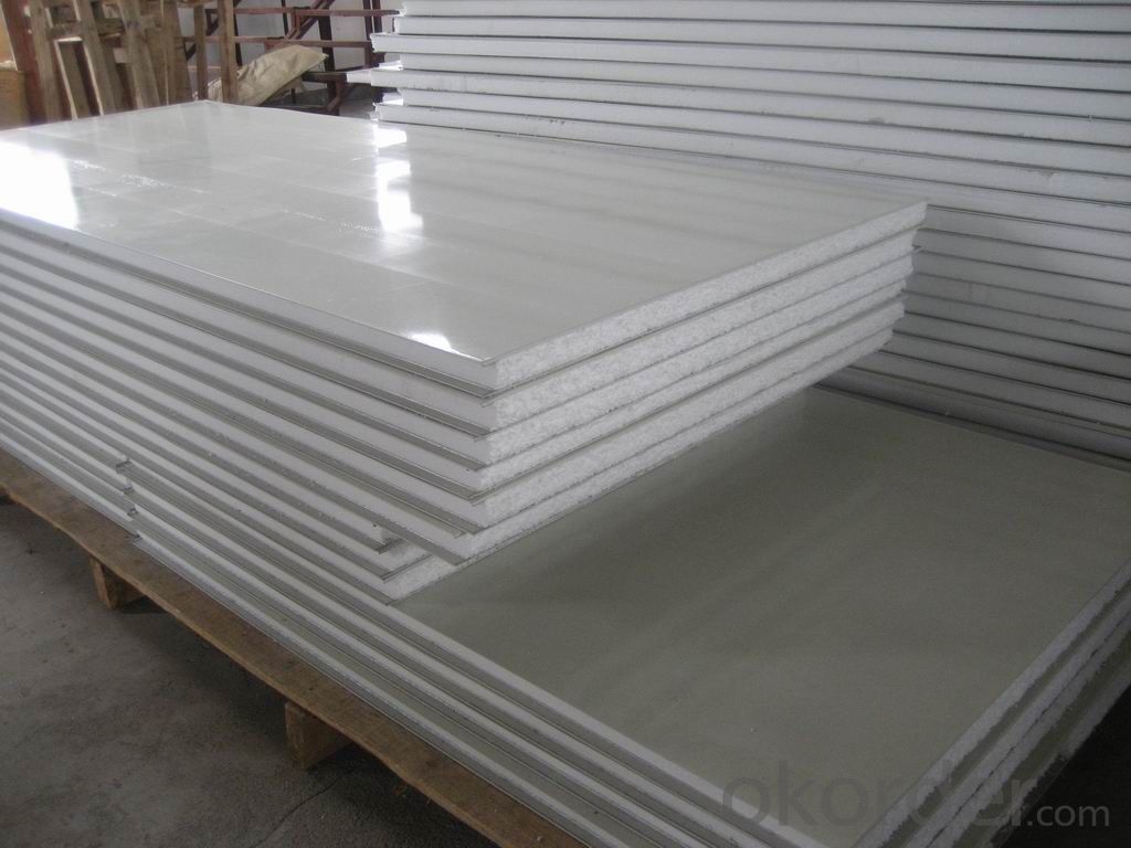single color caoted steel sheet PU PANEL for roofing