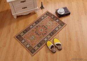 Brown Color Chenille Polyester Jacquard  Indoor Carpets