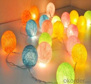Christmas Decorative Cotton Ball String Light Led Holiday Lighting System 1