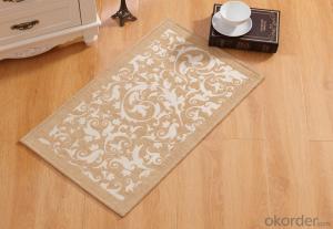 Blue and White Color Chenille Polyester Jacquard Floor Carpets and Rugs