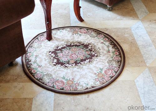 Round Shape Chenille Polyester Jacquard Living Room Rugs System 1