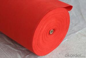 Plain red polyester booth exhibition carpet