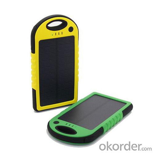 5000mAh Waterproof Solar Power Bank for Mobile Phone and Tablet System 1
