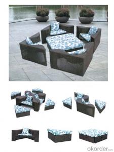 New Hot Trendy Cane Outdoor Patio Sofa Bed
