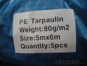 100% virgin material PE Tarpaulin with UV 5years guarantee