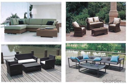 Aluminum Garden Wicker Brown Outdoor Sofa set best selling System 1