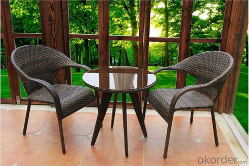 PE Wicker ​Outdoor Garden set with 2 chair and 1 table for Outdoor System 1