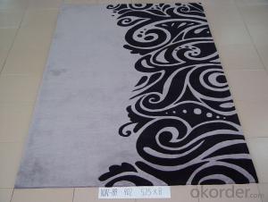 Hot Modern Fashion Custom Logo Design Hand Made Wool Mat Rug Carpet