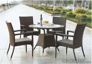 Outdoor Table Patio Leisure Aluminum PE Wicker Rattan Outdoor Furniture