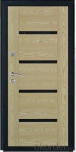 Steel MDF Door with Black powder coated  PVC skin and Rock Wool Infilling