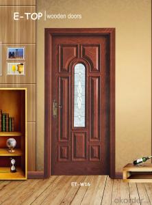 Solid wooden glass door single door  with best quality