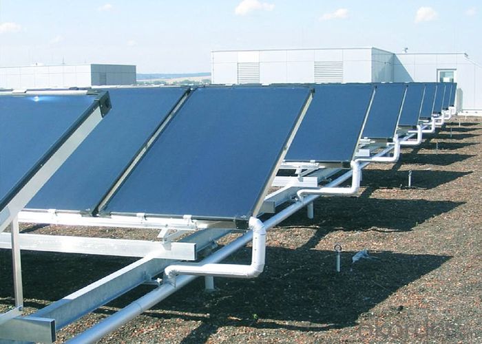 blue titanium flat panel solar thermal collector System 1