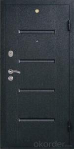 Steel MDF Door with Black powder coated  PVC skin and Rock Wool Infilling