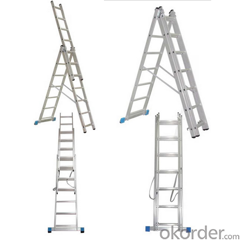 Household Multipurpose Extension Telescopic Ladder with CE/En 131 System 1