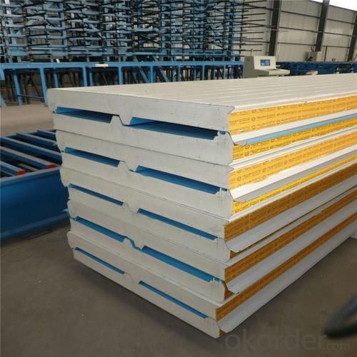 fireproof and heat-insulated Polyurethane sandwich panel for roof System 1