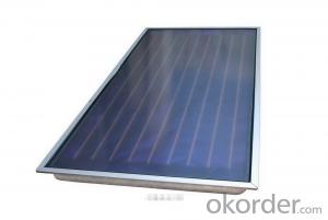 Black chrome flat panel solar thermal collector
