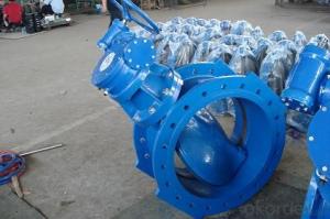 Ductile iron Double Flanged Gate Valve with wormgear System 1