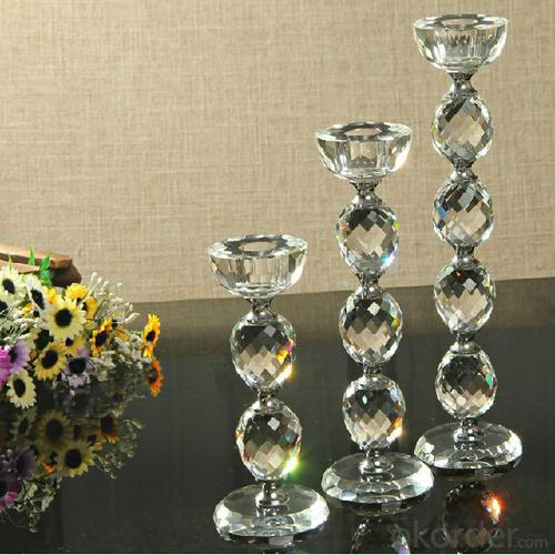 Clear empty glass hyacinth vase ,New Design Crystal Candle Holder, System 1