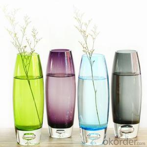 High Quality Colorful Wedding Decorative Hand Blown Glass Vase