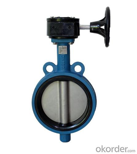 GG25 Ductile Iron Wafer Motor  Hand Lever Butterfly Valve System 1