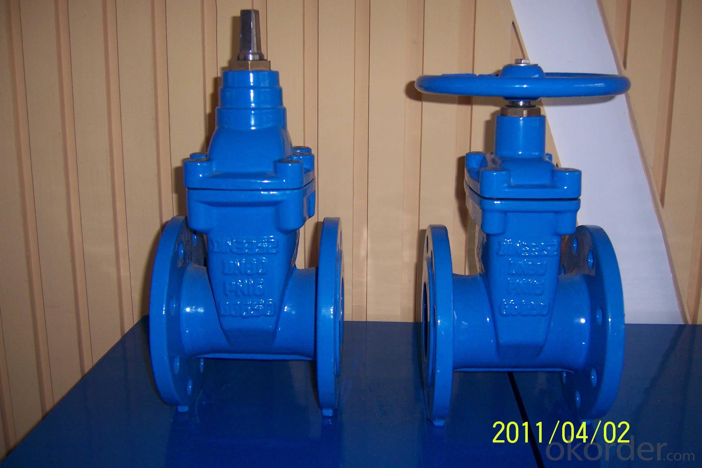 Ductile iron Double Flanged big size Gate Valve with Cap