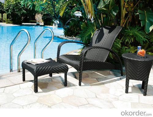 Outdoor Rattan Sun Lounger SPA Patio Chair Chaise Lounger System 1