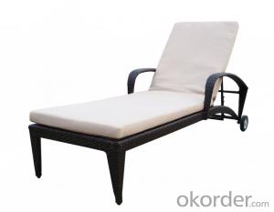 Outdoor Rattan Sun Bed Sun Lounge Chaise Lounge System 1