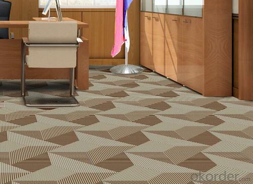 100% Nylon Tufted Fireproof Commercial Office Carpet Tiles System 1