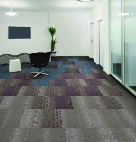 Carpet Tile, Office Tile Carpet with PP Nylon Jacquard Multi-level Loop Pile