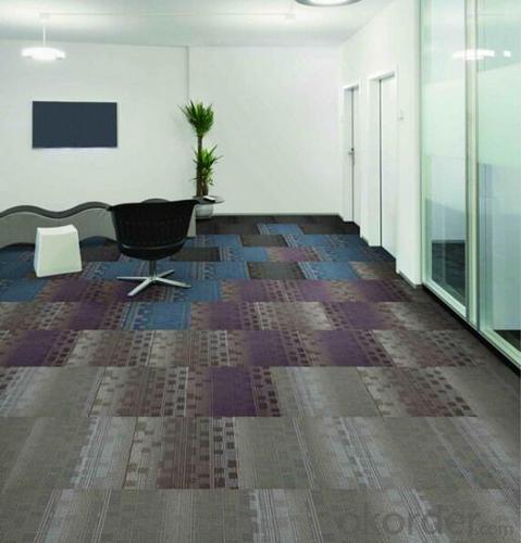 Carpet Tile, Office Tile Carpet with PP Nylon Jacquard Multi-level Loop Pile System 1