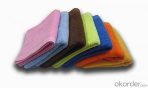 Microfiber towel for household cleaning in various color