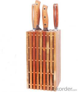 knife holder，F-KB040 acacia wood&optional inserted knife holder
