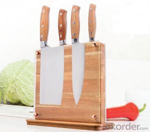 knife seat，F-KB053 acacia wood magnetic knife seat